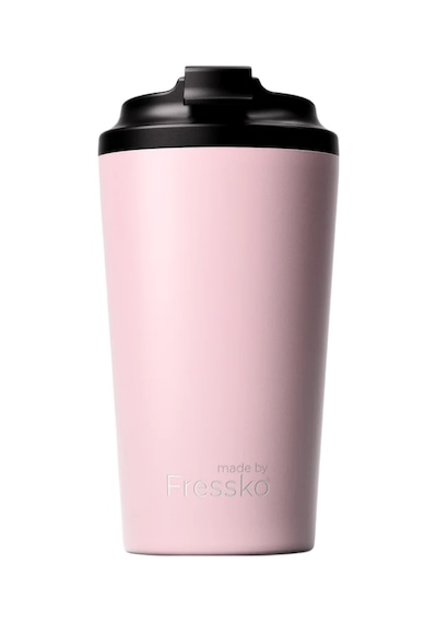 Made By Fressko Grande Boy Paslanmaz Çelik Çift Duvar Yeniden Kullanılabilir Kahve Bardağı, Termos, Yalıtımlı Termal Kupa, 475 Ml Floss - Açık Pembe