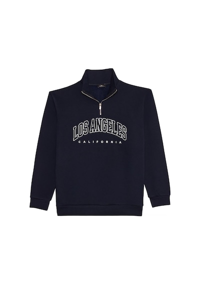Tudors Erkek Relax Fit Rahat Kesim Pamuklu Yarım Fermuarlı Baskılı Lacivert Sweatshirt-42296 Lacivert Tudors Erkek Relax Fit Rahat Kesim Pamuklu Yarım Fermuarlı Baskılı Lacivert Sweatshirt-42296 Lacivert