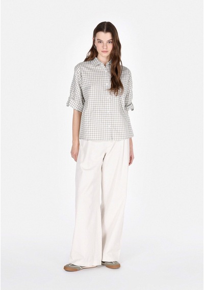 Colin's Colins Regular Fit Shirt Neck Kareli Kadın Yeşil Roll-up Gömlek Cl1074029 Q1.v1 Sag Sage Yeşil Colin's Colins Regular Fit Shirt Neck Kareli Kadın Yeşil Roll-up Gömlek Cl1074029 Q1.v1 Sag Sage Yeşil