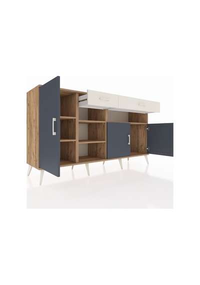 Hyperion Konsol 5 Raflı 2 Çekmeceli 3 Kapaklı 176x44x99 Çam-antra Çam-antrasit/aytaşı Hyperion Konsol 5 Raflı 2 Çekmeceli 3 Kapaklı 176x44x99 Çam-antra Çam-antrasit/aytaşı