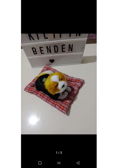 Havlayan Minderli Peluş Köpek Pilli Turuncu