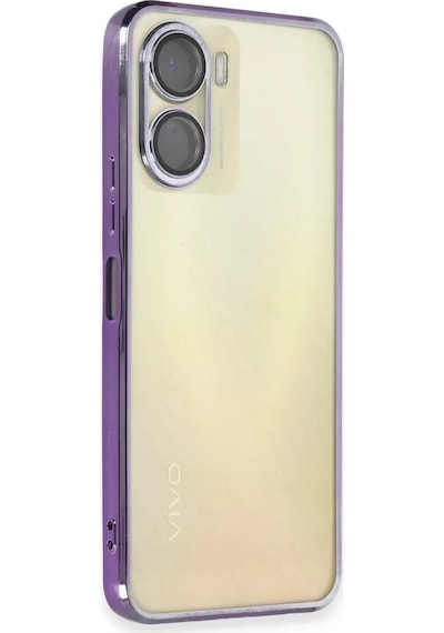 Newface Vivo Y16 Kılıf Razer Lensli Silikon - Mor