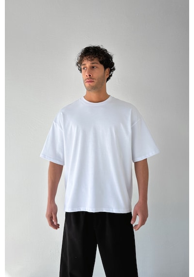Flaw Atelıer Basic Boxy Fit Beyaz Tişört-29577