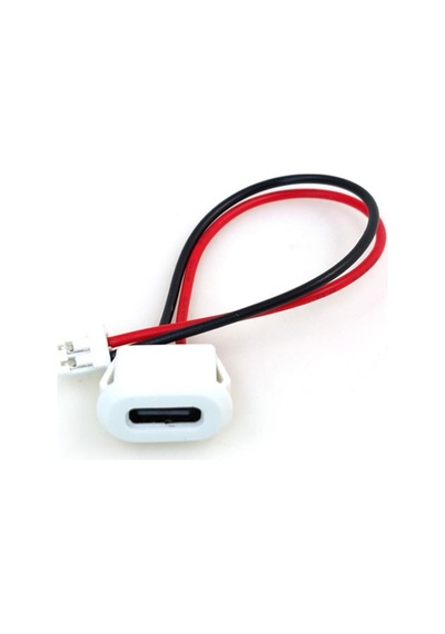 Type C Panel Montaj Dişi Soket 2 Pin 10cm Kablolu Beyaz Uzatma Konnektör Araba Kamera Oyuncak Telef