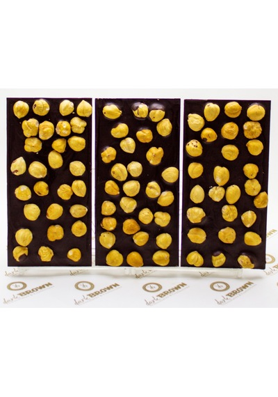 Dark Brown Fındıklı Bitter Tablet El Yapımı Gerçek Bar Çikolata 3 x 100 G