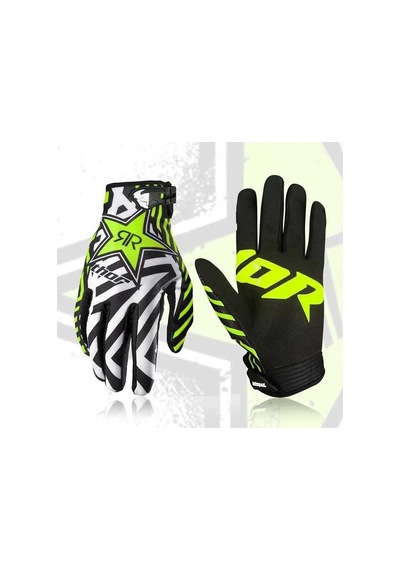 Funtimes Bisiklet Mtb Freeride Outdoor Sürüş Eldiveni Uzun Parmak Eldiven Yeşil Renk M Beden