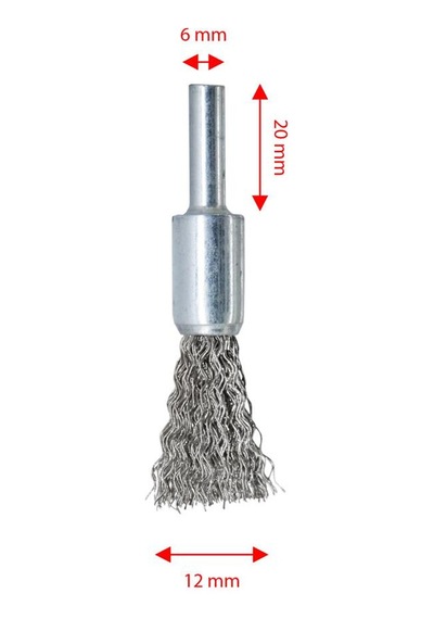 6251 Pimli Kalem Kovan Tel Fırça Gri Telli 12 Mm