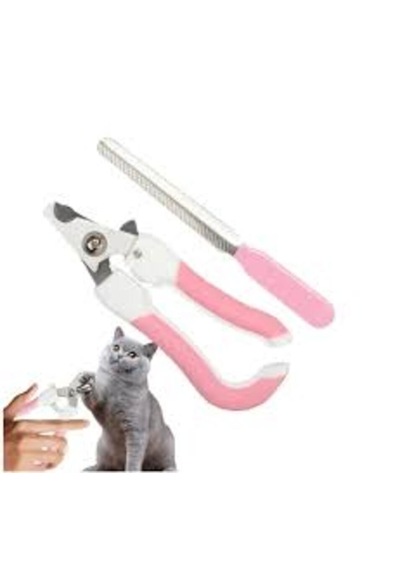 Kedi Köpek Evcil Hayvan Tırnak Makası Törpülü Set. Paslanmaz Çelik. Ergonomik Saplı
