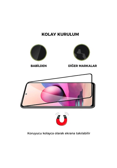 Xiaomi Redmi Note 11 Pro İle Uyumlu Ekran Koruyucu Uçtan Kenara Tam Kapsama Dayanıklı Temperli Kırılmaz Cam Koruma