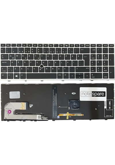 Hp Uyumlu Elitebook 850 G6 7jc94av , 850 G6 8bv01ec Işıklı Klavye Siyah Tr Gümüş Çerçeveli