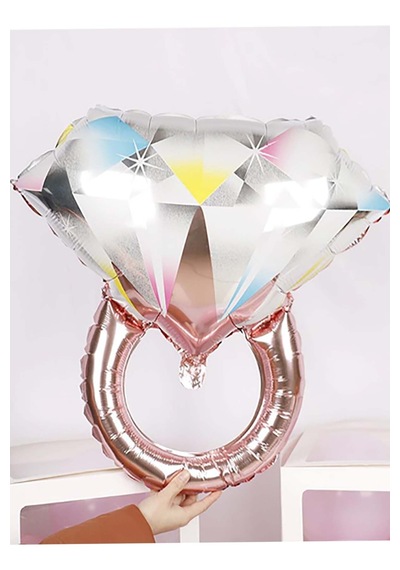 1 Adet Gold Rose Tektaş Yüzük Folyo Bride To Be Evlilik Teklifi Balon 66x60 Cm Canyon Rose
