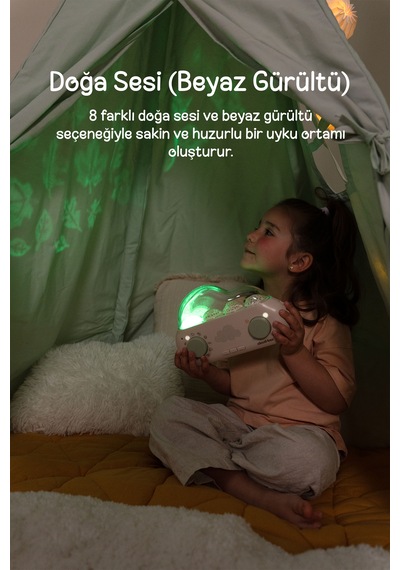 Cloud-b Senkronize Işık Projeksiyonlu Hikaye Anlatıcı Uyku Arkadaşı 22,5x5,5x14,5 Cm