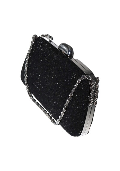 Keeba Palsim Siyah Abiye Çanta. Clutch Siyah Simli Gece Çantası. Abiye Çanta Siyah. Siyah Abiye Çantası. GÜMÜŞ