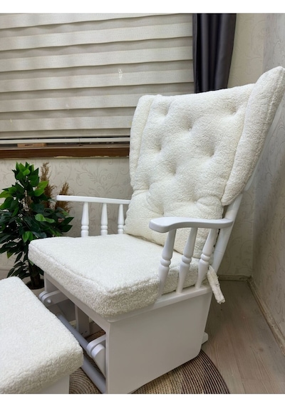 Asedia Mama Puflu Lake Teddy Krem Minderli Sallanan Emzirme Koltuğu