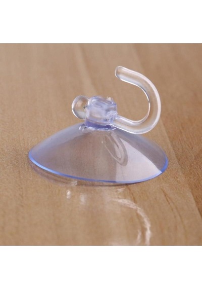 25 Adet Büyük Boy Askılı Vantuz, 4cm Şeffaf Plastik Kancalı Öpücük Vantuz Plastik Cn Diğer