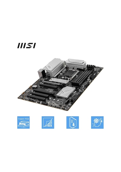 Mb Pro B760-p Iı Soket 1700 Ddr5 7000 Oc Pcı-e,m.2 Usb3.2 Hdmı,dp 1x 2.5g Lan Atx