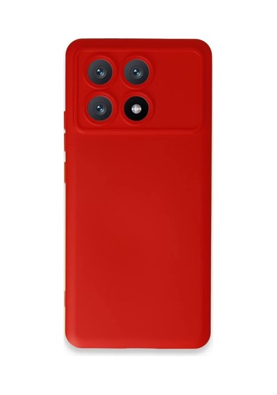 Xiaomi Poco X6 Pro Uyumlu Kılıf Nano İçi Kadife Silikon - Kırmızı