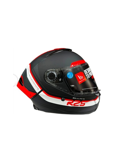 MT Thunder 4 SV R25 B5 Şeffaf Vizör Kask Kırmızı - Mat Siyah