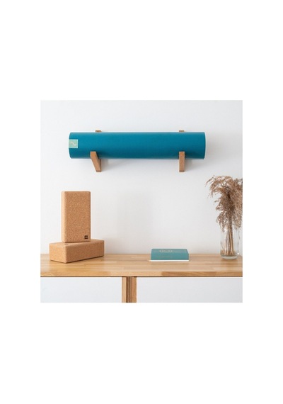 Ahşap Eğimli Yoga Mat Askıları, Yoga Mat Tutucu, Pilates Mat Duvar Tutucu, Duvara Monte Yoga Mat
