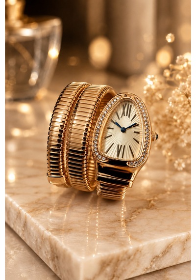 Yılan Model Kadın Kol Saati Her Bileğe Uyumludur Gold-sarı - 288676467 Rose Gold