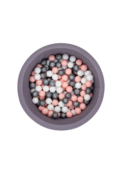 Bubble Pops Gri Sünger Top Havuzu -gri/pembe/beyaz Top