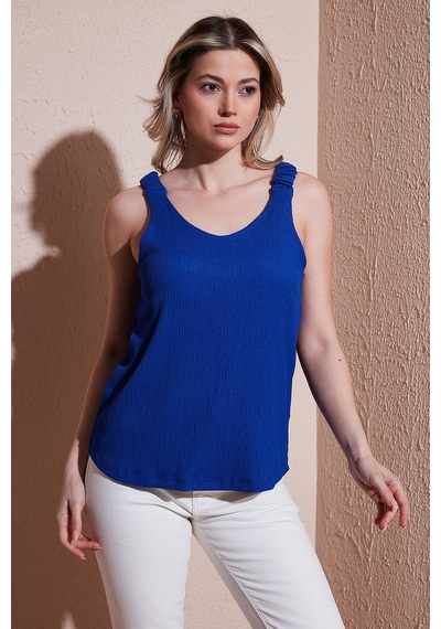 Fashion Friends Bayan Bluz 25y0513k1 Saks Saks