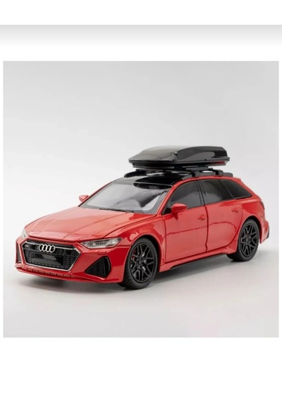 Che-zhı Audi Rs6 Metal Kırmızı Sesli Işıklı Model Araba