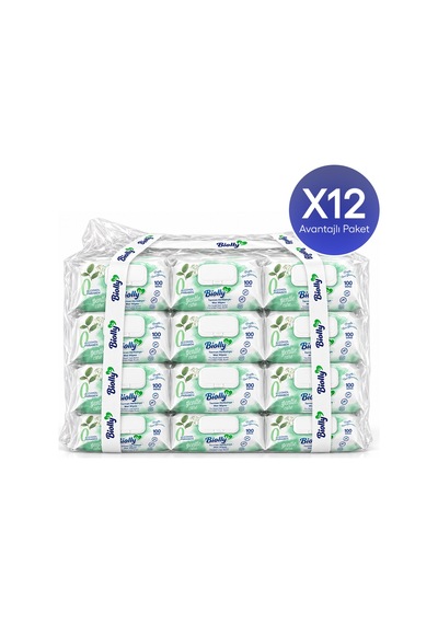 Biolly Gentle Care Hassas Islak Mendil 100 Yaprak 12'li Paket 12'li Set