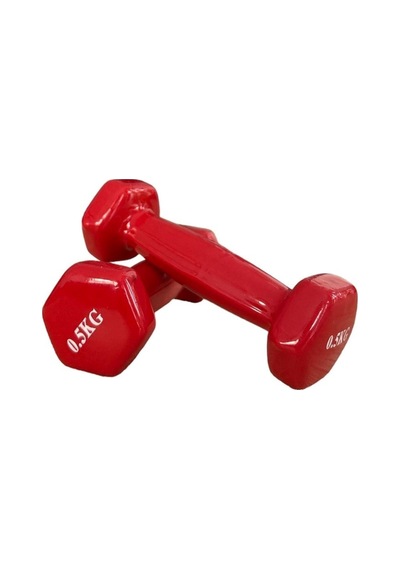 Ckspor 2 Li Vinyl Dambıl Seti 0,5 Kg X 2 Evde Fitness & Pilates İçin Vinil Kaplı Demir Dambıl