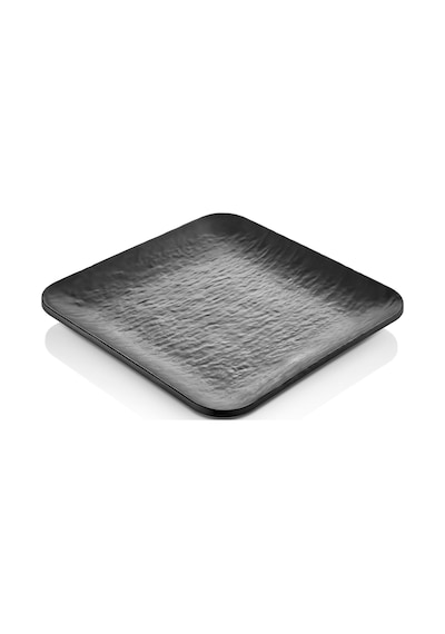 6 Adet Mat Siyah Kare Melamin Tatlı Tabağı Servis Tabağı - Bulaşık Makinesinde Yıkanabilir 26 Cm