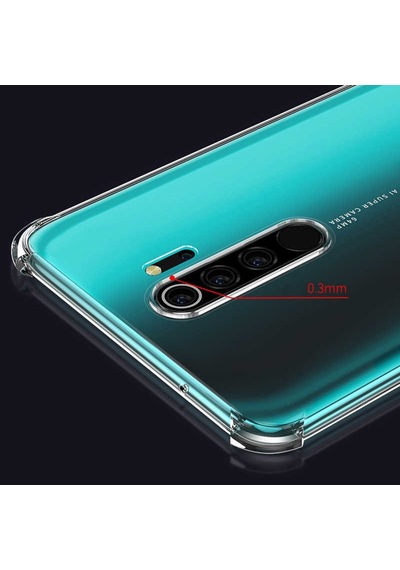 Xiaomi Redmi Note 8 Pro Kılıf Zore Nitro Anti Shock Silikon Renksiz