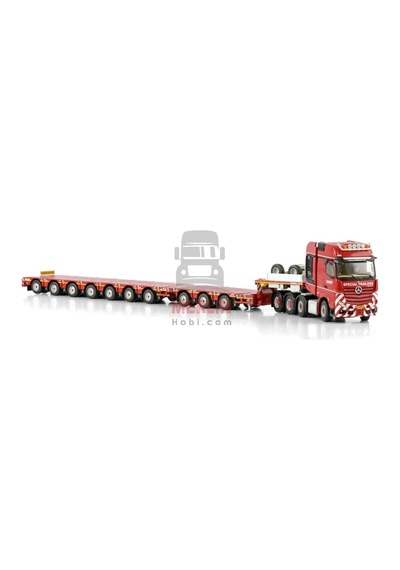 1/50 Nooteboom Red Line Mercedes-benz Actros Mp5 Slt Gıga Space 8x4 Manoovr - 3+7 Axle