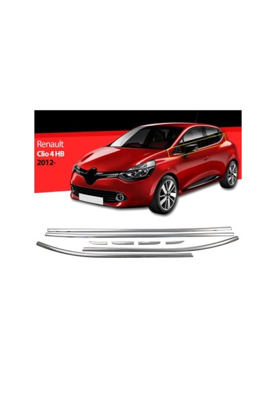 Renault Clio 4 Hb Krom Cam Çıtası 8 Parça 2012 ve Üzeri (00) (ŞüsCarOto Aksesuar)