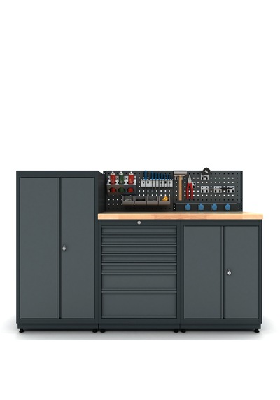 MT-1008 Modüler Çalışma Tezgahı 30 Mm Kayın Masif Panel