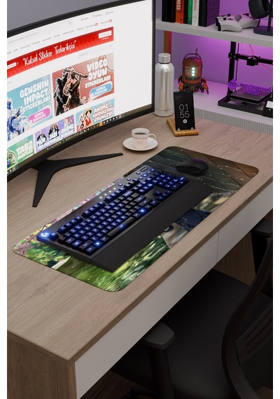 Koe No Katachi Kaymaz Dikişli Kauçuk Oyuncu Mousepad V4 - 70x30 Xl Gaming Mouse Pad Fare Altlığı