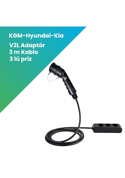 Filşarj V2l Adaptör 3m Kablolu 3lü Prizli Hyundai - Kia - Ssangyong - Kgm Elektrikli Araç V2l Şarj Kablosu-kıa / Hyundaı / Ssangyong Uyumlu Filşarj V2l Adaptör 3m Kablolu 3lü Prizli Hyundai - Kia - Ssangyong - Kgm Elektrikli Araç V2l Şarj Kablosu-kıa / Hyundaı / Ssangyong Uyumlu