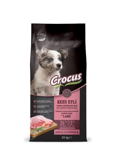Crocus Kuzu Etli ve Pirinçli Yavru Köpek Maması 15 KG