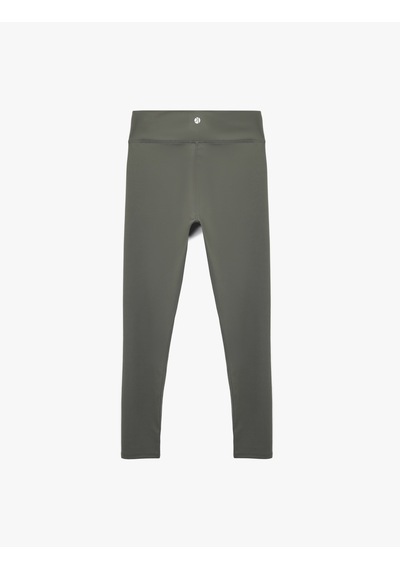 Koton Yüksek Bel Slim Fit Dikiş Detaylı Spor Tayt Haki 6wak40256nk Haki