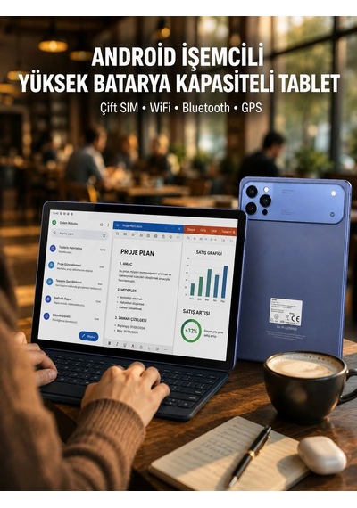 Mey İthalat 10.1 İnç Geniş Ekran Android Tablet 4g Lte Çift Sım Yeni Nesil