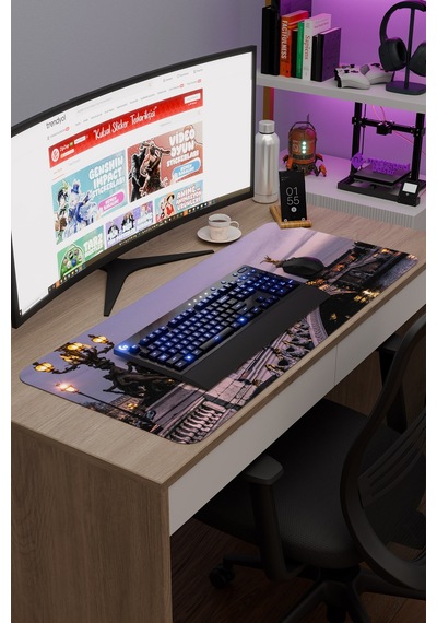 Paris Fransa Alexandre Iıı Köprüsü V4 90x40 Xxl Gaming Kauçuk Kaymaz Taban Mouse Pad Fare Altlığı