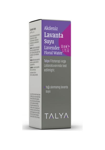 Talya Akdeniz Lavanta Suyu %100 Saf Doğal ve Katıksız Sprey Şişe Ferahlatıcı Etkili Tonik 50 ML