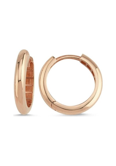 3-4,5 Mm Küçük Halka Geçirmeli Charm Doğal İnci Küpe Gold