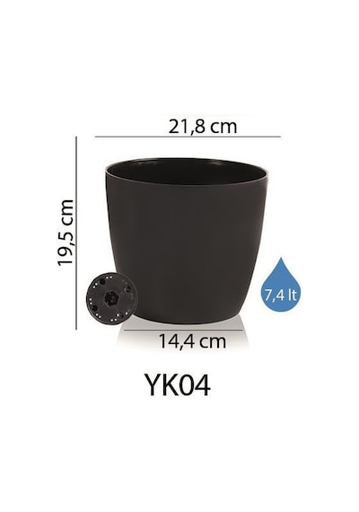 Serinova Yakut Parlak Separetörlü Saksı 7,40 Lt 57177683