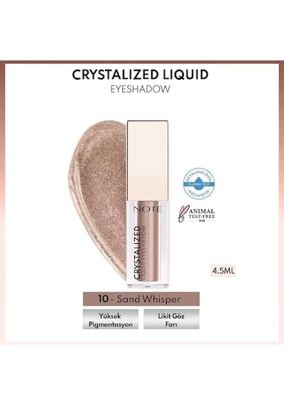 Crystalized Eyeshadow Likit Metalik Göz Farı - 10 Sand Whisper 0