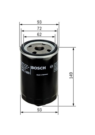 BOSCH F026407004 YAĞ FİLTRESİ GOLF III PASSAT CADDY II / A4 A6 1.
