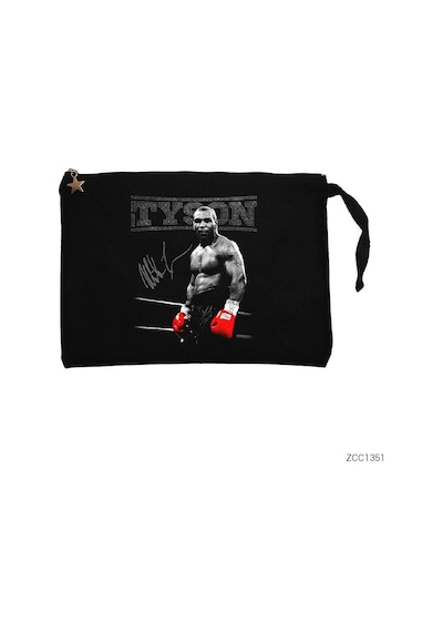 Zepplin Giyim Mike Tyson Siyah Clutch Astarlı Cüzdan / El Çantası