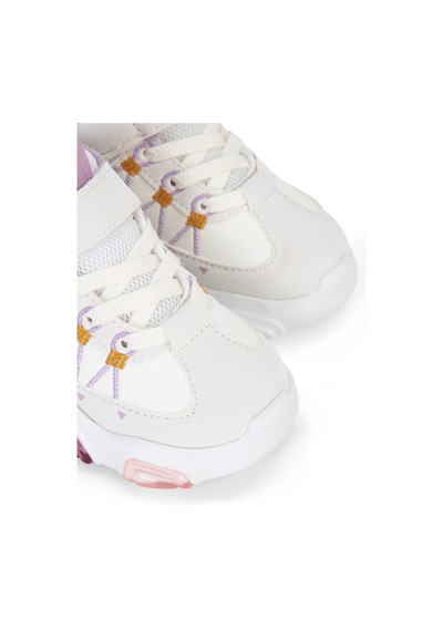 Civil Boots 23- Işıklı Taban Bot - Bej Krem-lila