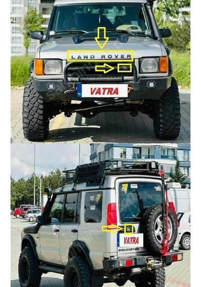 Discovery 4.0 V8 Uyumlu Piano Black Land Rover Kaput Yazısı Bagaj Ve Tampon Arması 3m 3d Abs