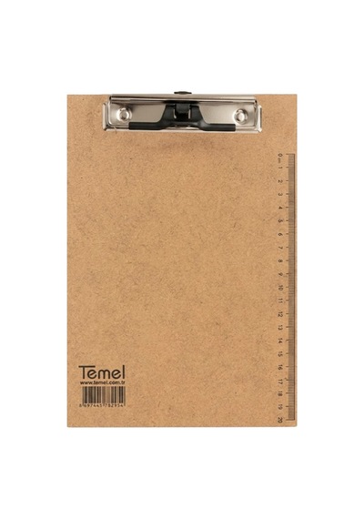 Temel A5 Ahşap Sekreterlik Metal Klipsli Kalem Tutma Aparatlı