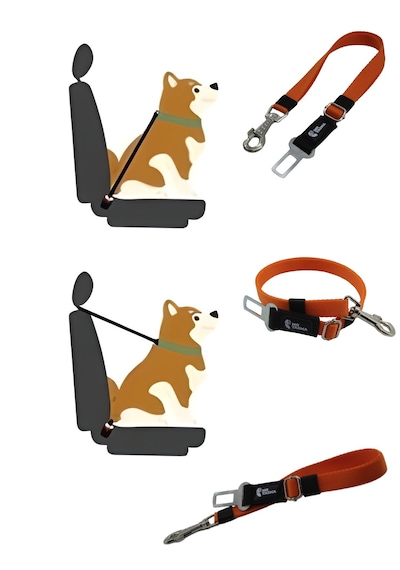 Evcil Hayvan Araç Emniyet Kemeri Kedi Köpek Oto Tasması Turuncu